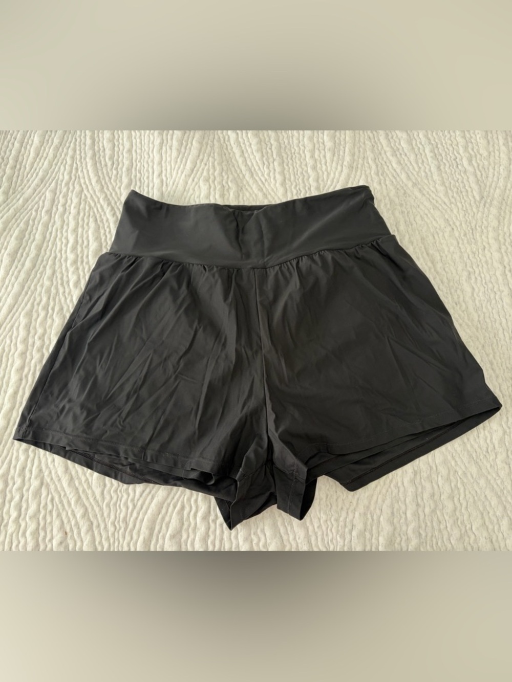 Women’s Black swim wear High-Waist Shorts